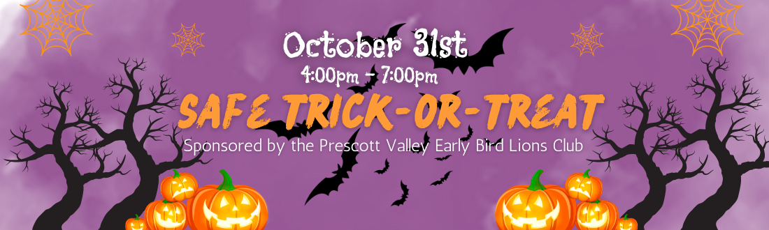 Safe Trick-or-Treat Event - Oct 31st  4-7pm