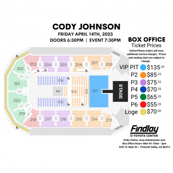 Cody Johnson Seating Chart