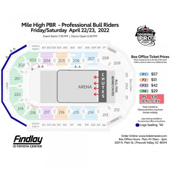 Mile High PBR Seating Chart