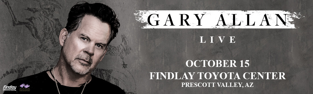 Gary Allan event banner for October 15, 2026 at Findlay Toyota Center