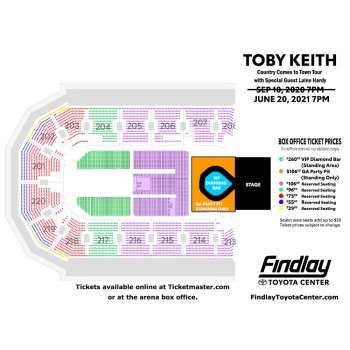 Seating Charts | Findlay Toyota Center