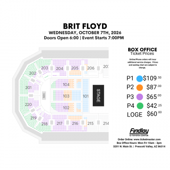 Brit Floyd Seating Chart