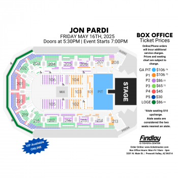 Jon Pardi Seating Chart